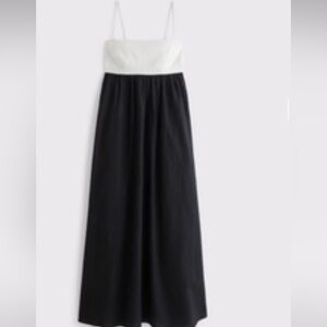 Abercrombie & Fitch Tie-Back Babydoll Maxi Dress